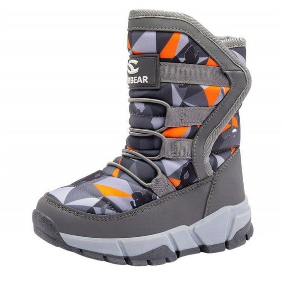 Otqutp Formal Footwear for Kids Boys Girls Snow Boots Winter Warm Outdoor Non Slip Weather Shoes Outdoor Shoes for 3 to 15 Years