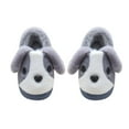 thumbnail image 1 of Otqutp Fuzzy Dog Slippers for Boys Girls Kids Cute Cotton Plush House Shoes with Memory Foam Toddler Winter Warm Slides Shoes, 1 of 5