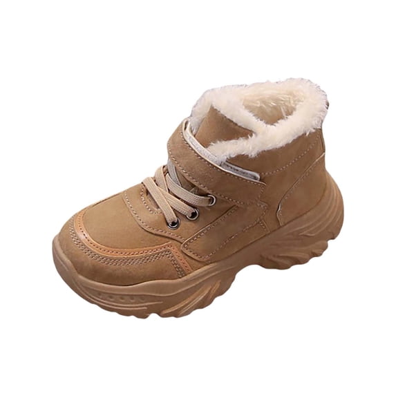 Otqutp Girls and Boys Children's Casual Shoes Mesh Soft Sole Breathable Sports Short Boots Fashion Casual Sports Walking Shoes Running Sneakers(Khaki,5-5.5 Years)