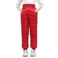 thumbnail image 1 of Otqutp Girls Boys Snow Pants Toddler Kids Thick Winter Warm Pants Quilted Puffer Down Clothes Snowpants Elastic Waist Trouser, 1 of 6