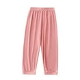 thumbnail image 1 of Otqutp Girls Boys Summer Solid Color Thin Anti Pants Elastic Waist Bell Bottoming Pants Pull On Pants Unisex Toddler Jogger Sweatpants (Pink-a,6-7 Years), 1 of 4