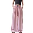 thumbnail image 1 of Otqutp Girls Casual Linen Pants High Waist Wide Leg Flowy Trousers Cute Pull On Jogger Sweatpants Trendy Beach Trousers Y2k Outfit, 1 of 8