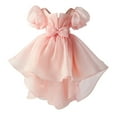 thumbnail image 1 of Otqutp Girls Christmas Wedding Party Bubble Sleeve Puffy Trailing Gown Dresses Dresses Birthday Party Evening Gowns Fashion Flower Girls Dress(Pink,6-7 Years), 1 of 9