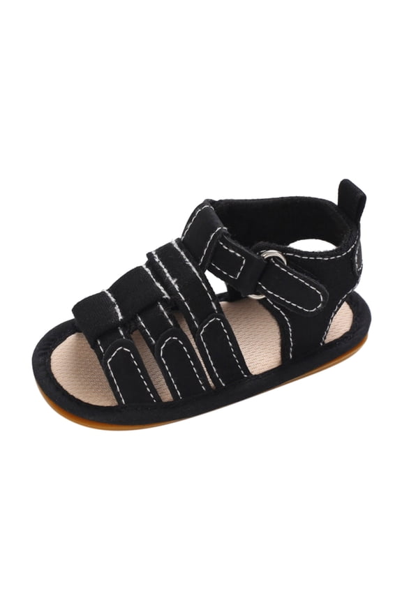 Girls Kids Gladiator Sandals Summer Open Toe Rubber Sole Shoes Baby Toddler Cotton Soft Light Flat Shoes Casual Bottom