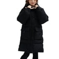 thumbnail image 1 of Otqutp Girls Long Padded Parka Coat Youths Winter Showerproof Thicken Jacket Zip up Fleece Outerwear Down Coat with Pockets, 1 of 6