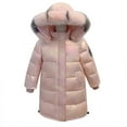 thumbnail image 1 of Otqutp Girls Metallic Puffer Jacket Long Glitter Winter Coat Kids Insulated Windproof Freezer Suit Boys Knee Length Windbreaker, 1 of 6