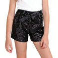 thumbnail image 1 of Otqutp Girls Metallic Shorts Bow Shiny Elastic Waist Dance Shorts Kids Summer Solid Loose Fit Lightweight Performance Shorts, 1 of 3