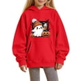 thumbnail image 1 of Otqutp Girls' Oversized Pullover Long Sleeve Halloween Printed Sweatshirt Preppy Fashion Graphic Hoodies Teen Girls Clothes, 1 of 4