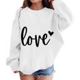 thumbnail image 1 of Otqutp Girls Oversized Sweatshirt Cute Heart Print Sweater Preppy Valentines Day Pullover Teens Long Sleeve Crew Neck Shirts, 1 of 9