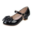 thumbnail image 1 of Otqutp Girls Princess Shoes Children Shoes With Single Shoes Fashion Leather Shoes Versatile Bow Small Leather Shoes Single Shoes, 1 of 7