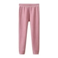 thumbnail image 1 of Otqutp Girls Ribbed Flared Pants Cotton Ruffle Leggings Girls Cotton Flare Bell Bottoms Girls Stretchy Yoga Pants Full Length Jazz Pants(B-Purple,11-12 Years), 1 of 4