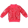 thumbnail image 1 of Otqutp Girls Sequin Jacket Kids Glitter Sparkly Flight Outerwear Coat Toddler Fashion Cool Shiny Birthday Party Festival Top, 1 of 9