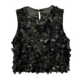 thumbnail image 1 of Otqutp Girls Sequin Sleeveless Top Sparkly Vest Blouse for Parties Back Tie Youth Fashion Vest T Shirt Blouse for Little Girls, 1 of 3
