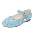 thumbnail image 1 of Otqutp Cute Sandals for Girls Flower Girls Dress Shoes Toddler Kids Wedding Low Heel Mary Jane Shoes Glitter Flat Shoes, 1 of 6