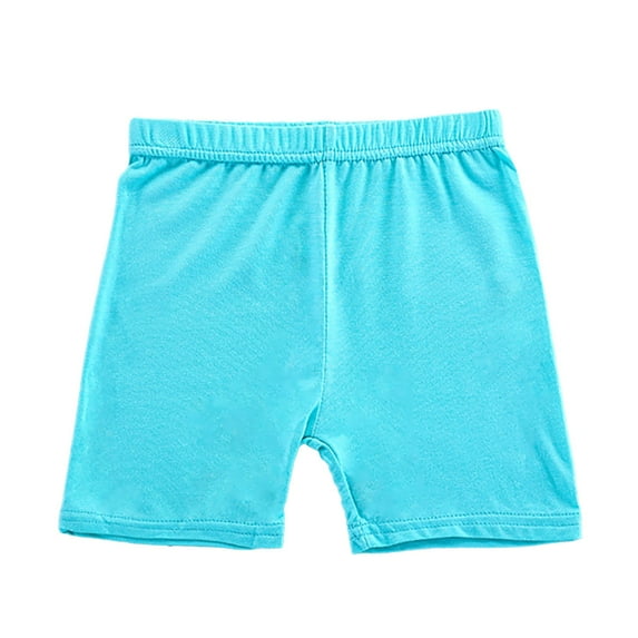 Otqutp Girls' Shorts Kids' Candy Color Anti Slip Shorts Girls' Elastic Waist Pants Baby Solid Color Children's Soft and Comfort Shorts(2-Mint Green,7-8 Years)