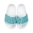 thumbnail image 1 of Otqutp Girls Slides Glitter Strap Open Toe Soft Sole Non-slip Slippers Summer Kids Boys Solid Casual Beach Shower Sandals, 1 of 6