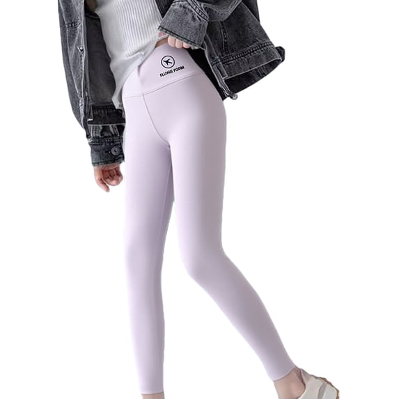 Otqutp Girls Thermal Leggings Stretchy Slim Ankle Fleece Warm Tights Pants Teen Kids Winter Seamless Opaque Pantyhose