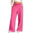 thumbnail image 1 of Otqutp Girls Wide Leg Sweatpants Kids Baggy Sweat Pants Oversized Elastic Waist Straight Wide Leg Jogger with Pocket Y2k Open Bottom, 1 of 5