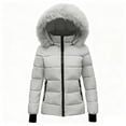 thumbnail image 1 of Otqutp Girls Winter Coat Quilted Puffer Jacket Warm Fleece Parka with Removable Hood Teens Waterproof Thick Snow Outerwear, 1 of 4