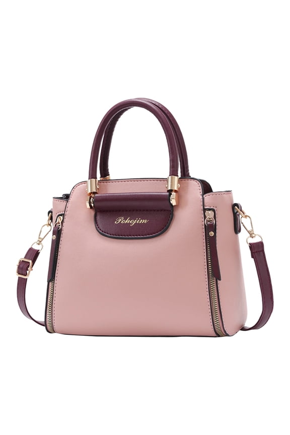 Handbag Ladies Purses Women Bag Versatile PU Leather Crossbody Bag Single Shoulder Bag Leather Shoulder Bag One Shoulder Crossbody Bag(Pink,One Size)