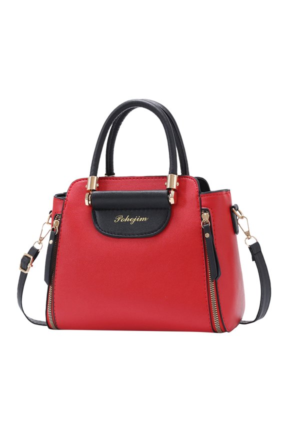Handbag Ladies Purses Women Bag Versatile PU Leather Crossbody Bag Single Shoulder Bag Leather Shoulder Bag One Shoulder Crossbody Bag(Red,One Size)