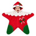 thumbnail image 1 of Otqutp Infant Xmas Starfish Flannel Crawling Suit Full Zip Hooded Newborn Romper Baby Plush Long Sleeve Bodysuit Warm Winter Outfit, 1 of 3