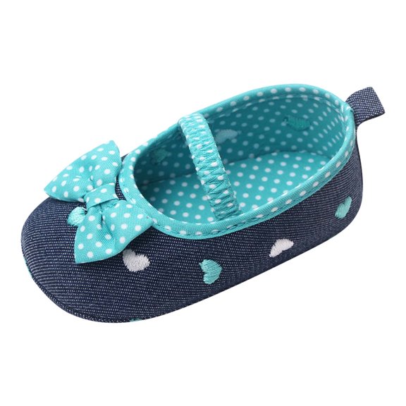 Otqutp Kid Low Heel Sneakers Summer Children Toddler Girls Sports Shoes Flat Sole Lightweight Slip On Elastic Band Polka Dot Bow Shoes