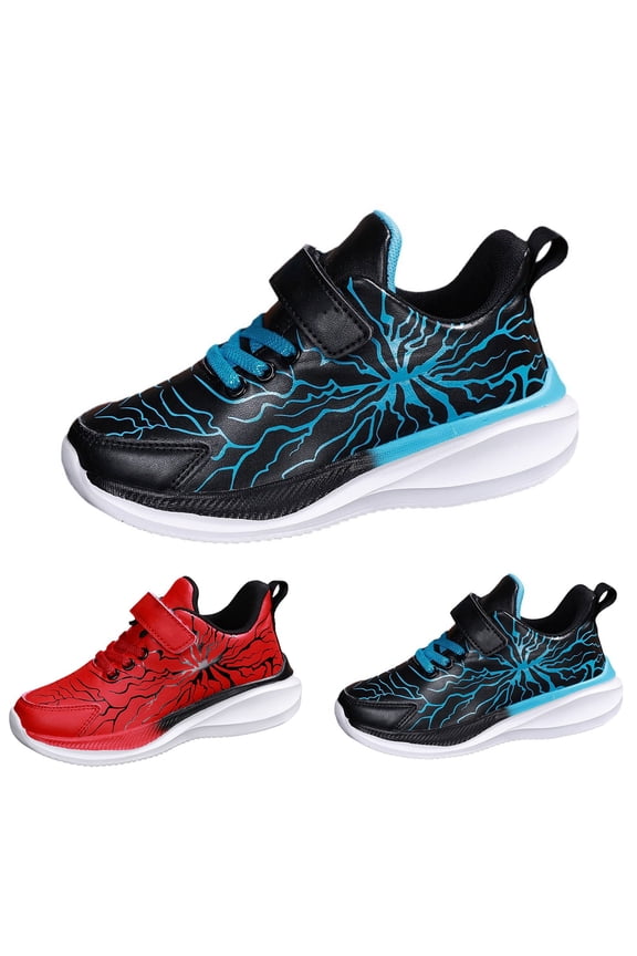 Kids Boys Athletic Shoes Lace-Up Non-Slip Lightweight Sneaker Y2K Streetwear Running Hiking Tennis Sports Shoes