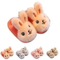 thumbnail image 1 of Otqutp Kids Boys Girls Cute Bunny Fuzzy Slippers Non-Slip Furry Soft Bedroom House Slides Fall Winter Warm Indoor Shoes, 1 of 5