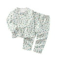 thumbnail image 1 of Otqutp Kids Boys and Girls Fall Winter Cute Print Fall Clothing Fall Pants Warm Long Sleeve Pullover Tops Pajamas Homewear Clothes 6M-9 Years(B-Sky Blue,3-4 Years), 1 of 4
