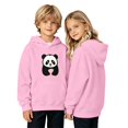 thumbnail image 1 of Otqutp Kids Boys Girls Pullover Hoodie Cute Panda Graphic Long Sleeve Sweatshirt Fashion Loose Tops with Kangaroo Pocket, 1 of 7