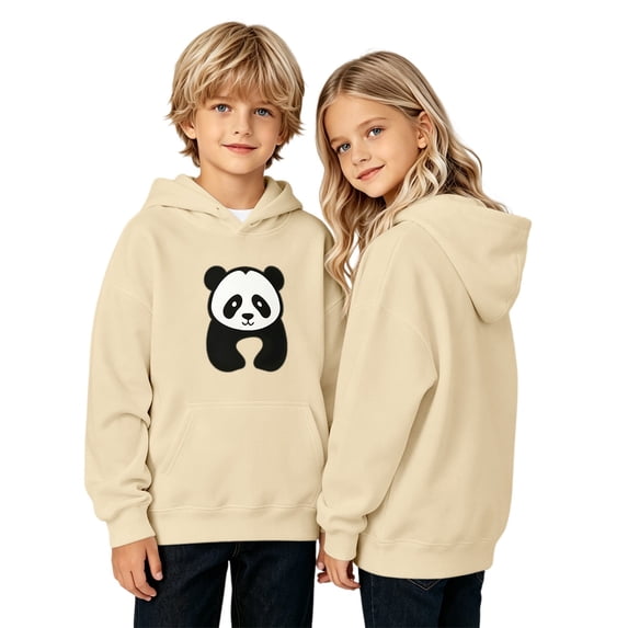 Otqutp Kids Boys Girls Pullover Hoodie Cute Panda Graphic Long Sleeve Sweatshirt Fashion Loose Tops with Kangaroo Pocket