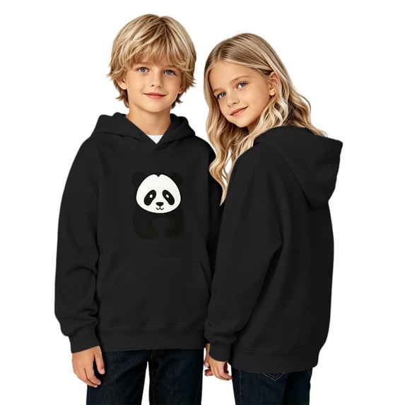 Otqutp Kids Boys Girls Pullover Hoodie Cute Panda Graphic Long Sleeve Sweatshirt Fashion Loose Tops with Kangaroo Pocket