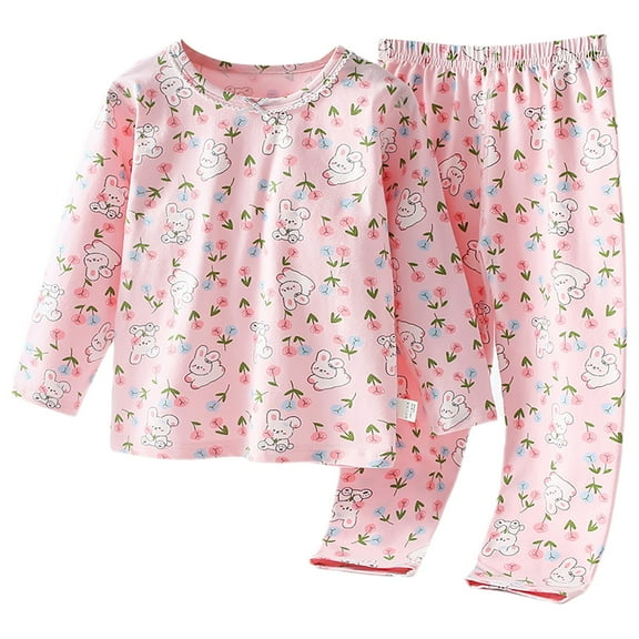 Otqutp Kids Boys and Girls Sleepwear Set Children's Fall and Winter Color Collision Children's Thermal Underwear Home Wear Pajamas Bottoming Fall Pants(PK1-2,3-4 Years)