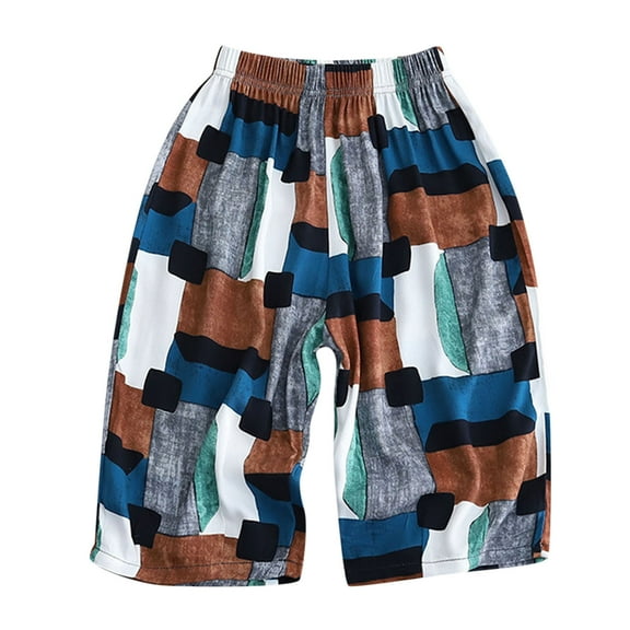 Otqutp 1-6 Years Baby Stretch Leggings Toddler Children Summer Girls Boys Trousers Stylish Haren Pants Resort Style Printed Beach Pants(,4-5 Years)