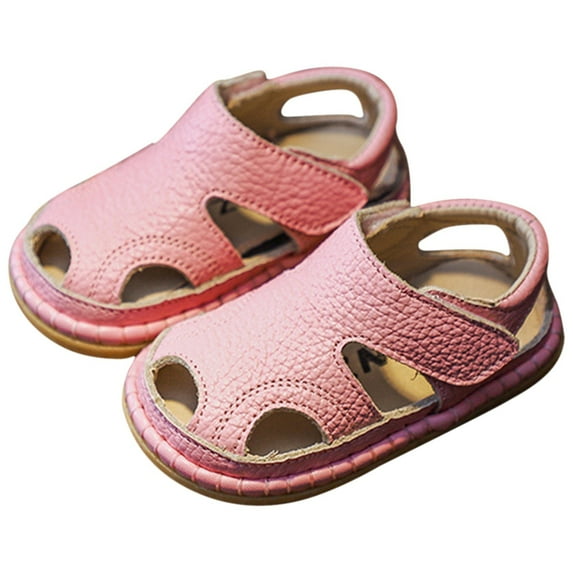 Otqutp Kids Casual Shoes Summer Baby Sandals Baby Boys Soft Sole Shoes Baby Girl PU Leather Breathable Beach Shoes