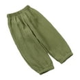 thumbnail image 1 of Otqutp Kids Casual Trousers Toddler Baby Girls Solid Color Cotton Linen Pants Summer Outdoor Casual Fashion Shorts for 1-7 Years, 1 of 7