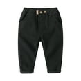 thumbnail image 1 of Otqutp Kids Casual Trousers Toddler Boys' Solid Color Mid Rise Elastic Waistband Leggings Work Pants with Pockets Everyday Casual Trousers, 1 of 9