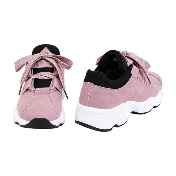 Otqutp Kids Chunky Platform Sneakers Breathable Casual Walking Shoes Fashion Non-Slip Sneakers Lightweight Lace-up Running Shoes for Girls