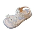 thumbnail image 1 of Otqutp Kids Comfortable Sandals Girls' Princess Sandals Summer Baby Toddler Sandals Summer Lightweight Breathable Rhinestone Bow Girls Beach Sandals, 1 of 9