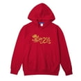 thumbnail image 1 of Otqutp Kids Comfy Sweatshirt Long Sleeve Children's Spring Festival Hoodie New Year Wear Red Foreign New Year Greetings Clothes Child Tops, 1 of 9