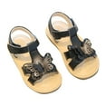 thumbnail image 1 of Otqutp Kids Dress Shoes Sandals for Baby Girls Strappy Sandal Open Toe Summer PU Leather Sandal Slip On Princess Flat Sandals Flower Shoes for Kids, 1 of 8