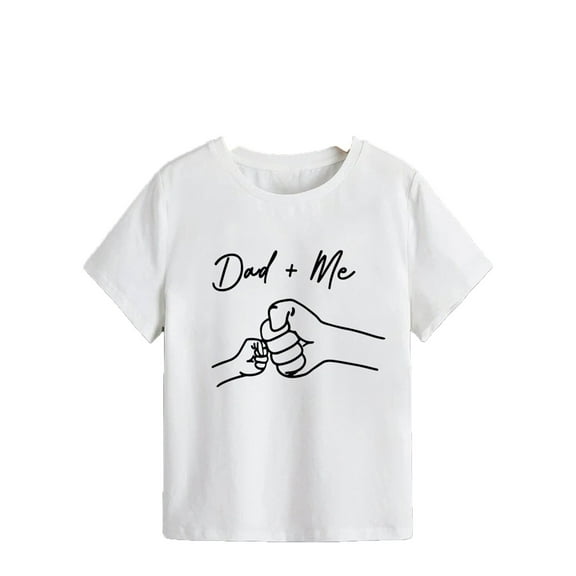 Otqutp Kids Fashion Blouse Children‘s Funny Father's Day Letter Print T Shirt for Boy and Girl Clothes for Party School Birthday 1 to 10 Years