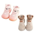 thumbnail image 1 of Otqutp Kids Flat Heel Sock Shoes Toddler Baby Girls Boys Elastic Indoor Slipper First Cartoon Cats Soft Sole Rubber Shoes, 1 of 9