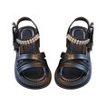 thumbnail image 1 of Otqutp Kids Flat Sole Sandals Girls' Sandals Summer Children's Soft Sole Shoes Pearl Decoration Fashion Girls' Bow Princess Shoes Baby Beach Shoes, 1 of 9