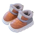 thumbnail image 1 of Otqutp Kids Girls Boys Snow Boots Outdoor Warm Non Slip Indoor Warm Shoes Small Large Children's Winter Shoes for Cold Weather Outdoor(Coffee,2.5-3 Years), 1 of 1