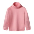 thumbnail image 1 of Otqutp Kids Girls' Sweater Spring and Autumn High Neck Solid Long Sleeve Round Neck Top Party Birthday School 1-10 Years Warm Undershirt(Pink,3-4 Years), 1 of 8