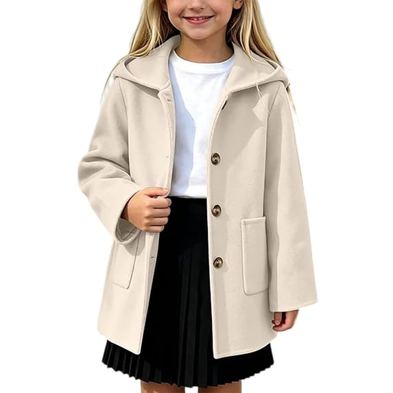 Kids Racing Jacket Otqutp Kids Hooded Coat Boys Girls Button Down Mid Length Duffle ...