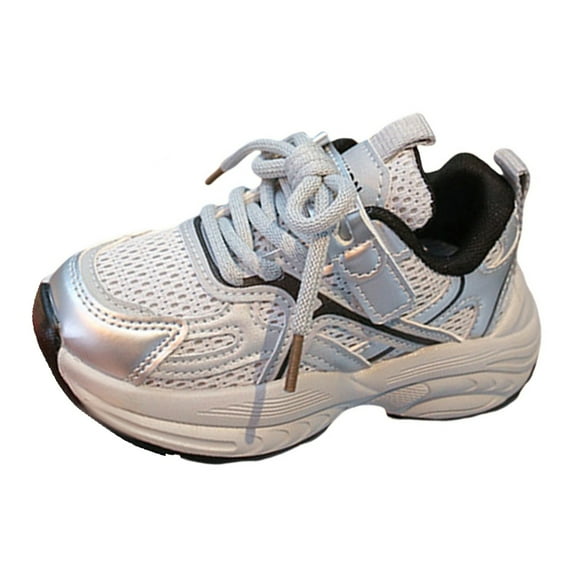 Otqutp Kids Lace Mesh Sneakers Breathable Comfy Running Casual Sport Shoes Toddler Chunky First Walking Non Slip Sneakers