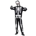 thumbnail image 1 of Otqutp Kids Long Sleeve Skeleton Bodysuit with Face Mask Boys Spooky Outfit Fall Halloween Holiday Party Dress Up Sets, 1 of 7